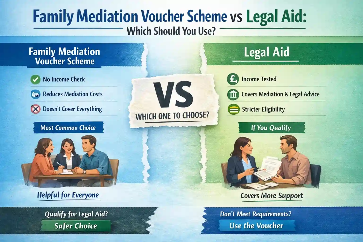 Family Mediation Voucher Scheme vs Legal Aid: Which Should You Use Cheshire?