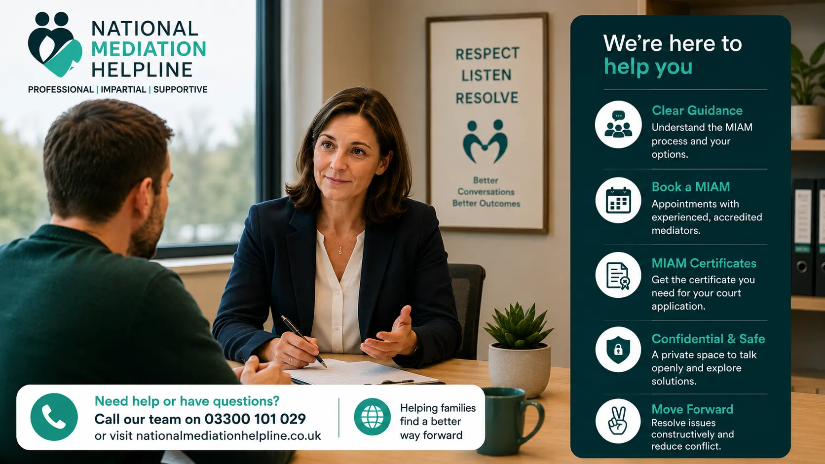 MIAM Exemptions Explained National Medaition Helpline UK Cheshire